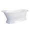 Aqua Eden Pedestal Bathtubs, 66.94 L, 30.31 W, White, Cast Iron VCTND673128 - alternate 1